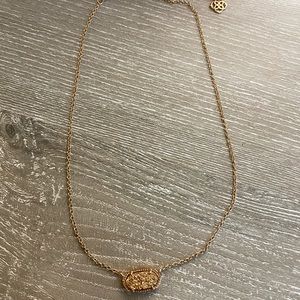 Rose gold drusy Elisa Kendra Scott necklace